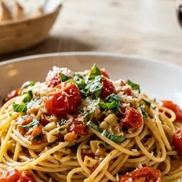 Spaghetti Carrettiera mit Tomaten und Basilikum